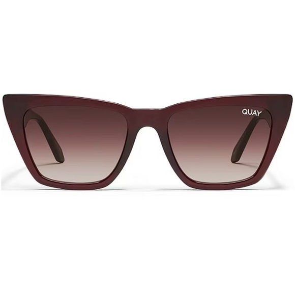 QUAY Call The Shots Sunglasses Polarized Chocolate Frame Brown Gradient Lens NWT - Picture 8 of 8